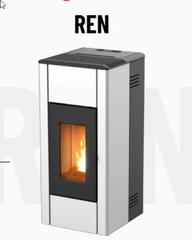 Poêle à granulés REN AIR UP/XUP - Acier Blanc - 8 kW